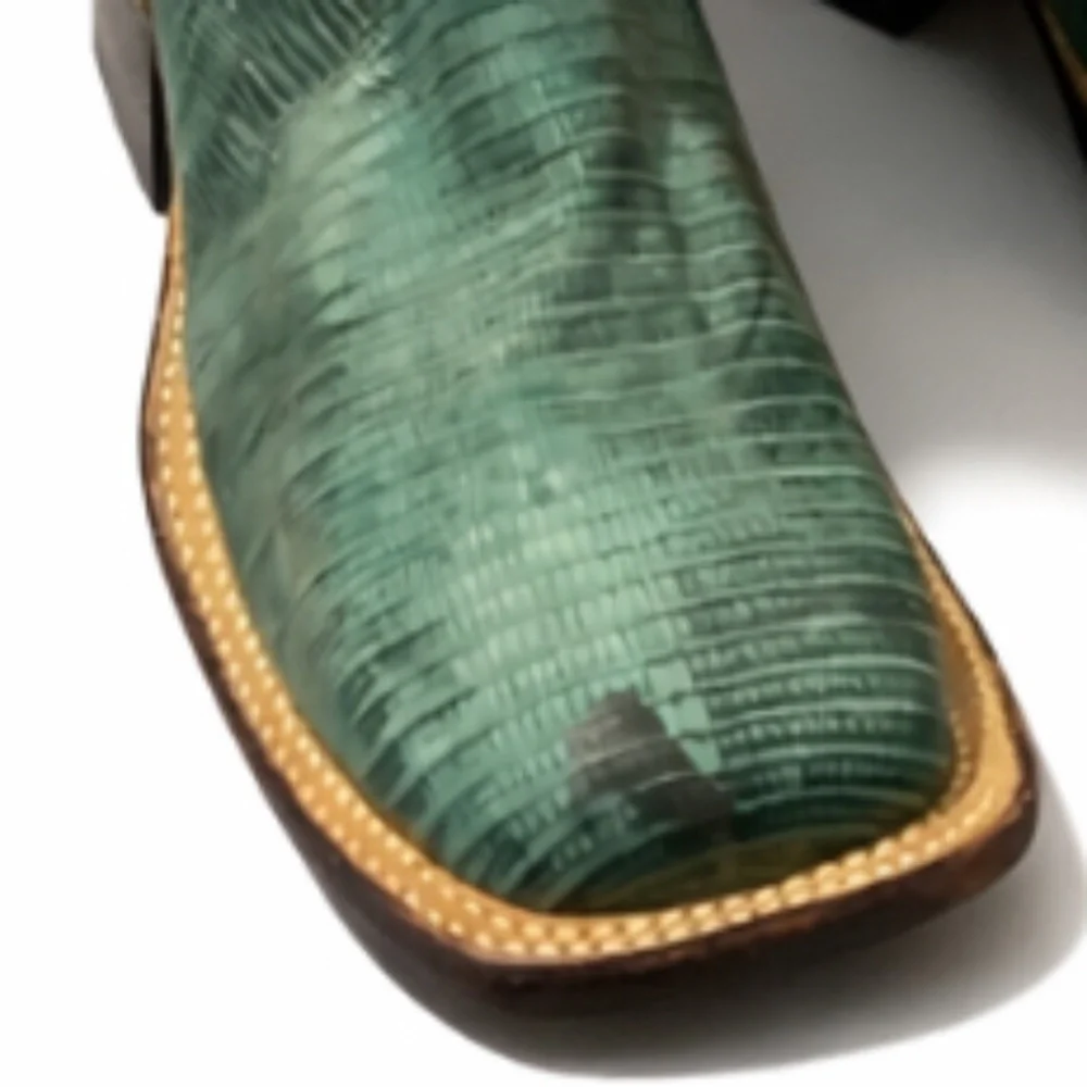 tony lama womens reptile square toe leather sole boots Sz 9B western cowgirl - Picture 11 of 11